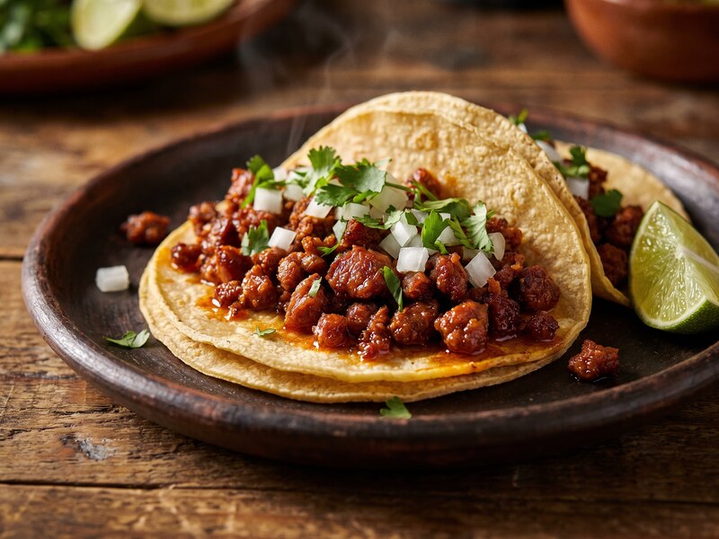 Taco de chorizo con papa